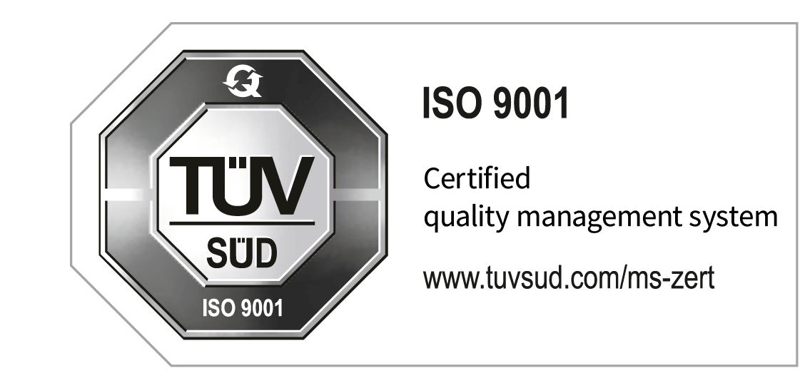 ISO 9001 Siegel TÜV SÜD