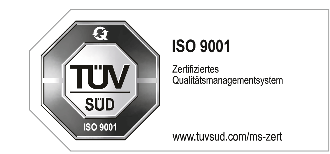ISO 9001 Siegel TÜV SÜD